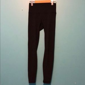 Black Lululemon Wunder Under High Rise Tights 28”